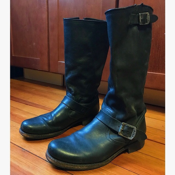 frye wide calf boots size 10